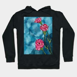 Pink Carnations Hoodie